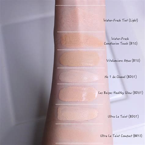 chanel foundation comparison chart|chanel foundation before and after.